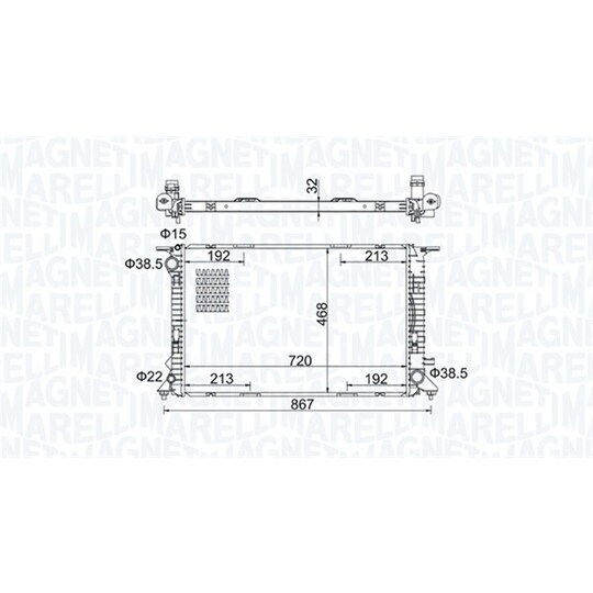 350213195800 - Radiator, engine cooling 