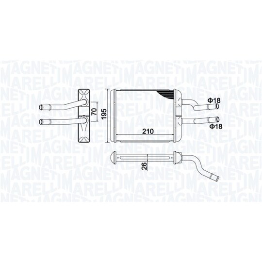 350218500000 - Heat Exchanger, interior heating 