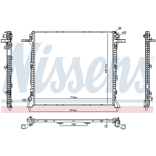 606982 - Radiator, engine cooling 