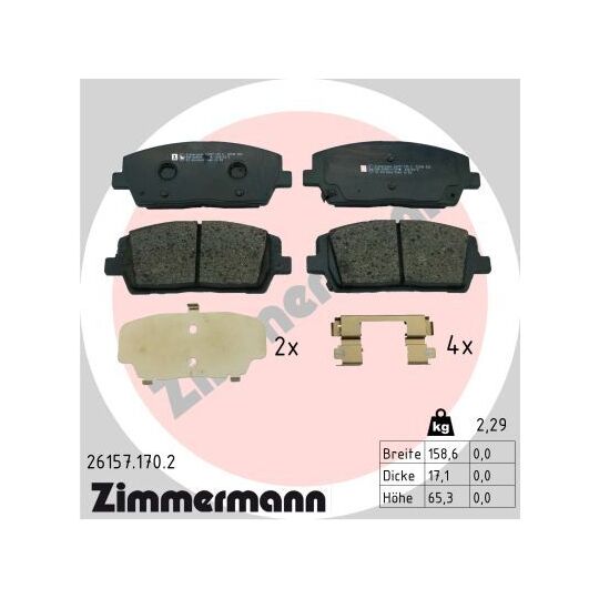 26157.170.2 - Brake Pad Set, disc brake 