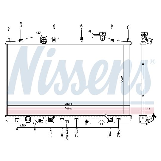 606769 - Radiator, engine cooling 