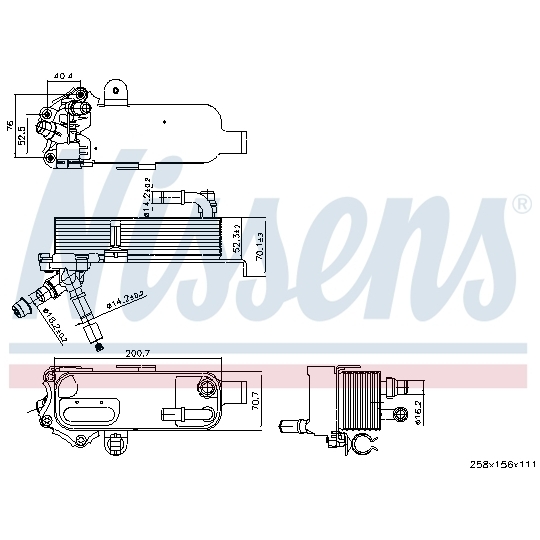 91298 - Oljekylare, motor 