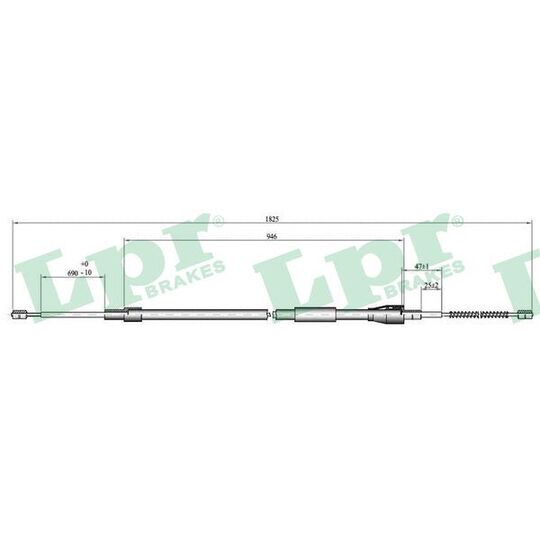 C0815B - Cable, parking brake 