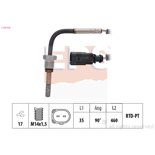 1.220.036 - Sensor, exhaust gas temperature 