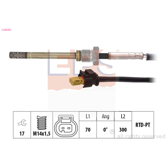 1.220.053 - Sensor, avgastemperatur 