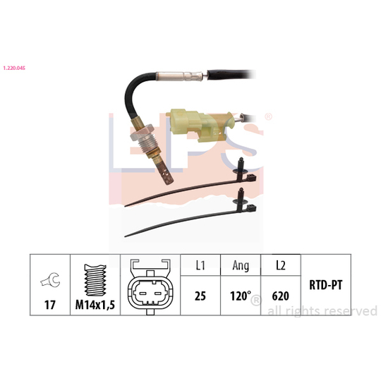 1.220.045 - Sensor, exhaust gas temperature 