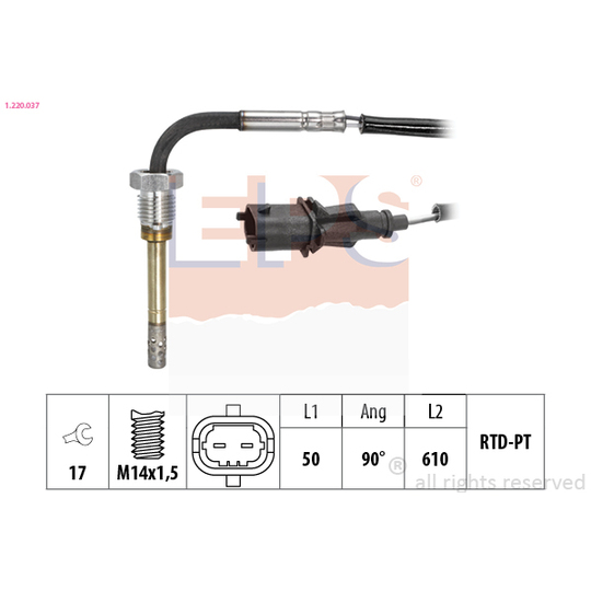 1.220.037 - Sensor, exhaust gas temperature 