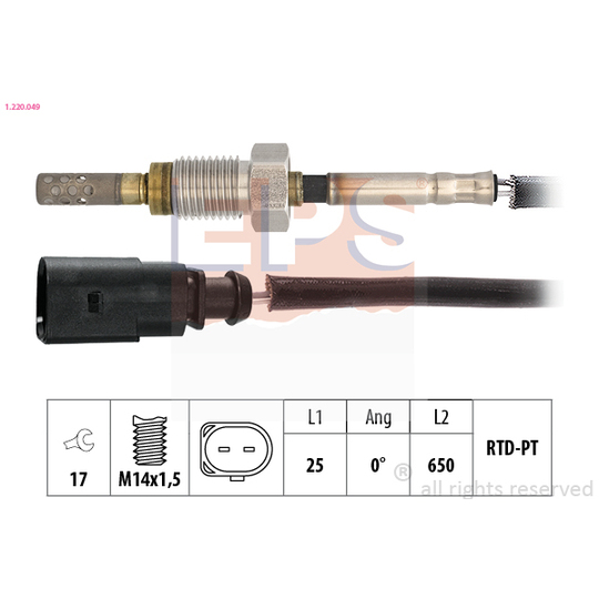 1.220.049 - Sensor, exhaust gas temperature 