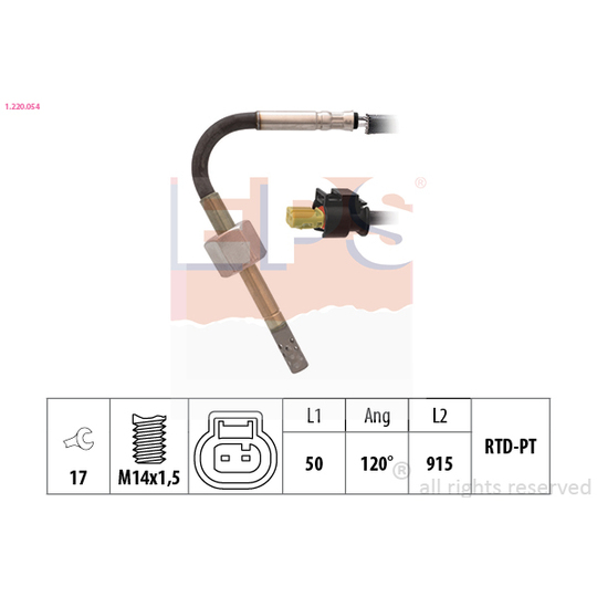 1.220.054 - Sensor, exhaust gas temperature 