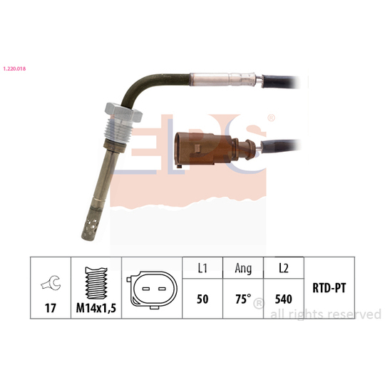 1.220.018 - Sensor, exhaust gas temperature 