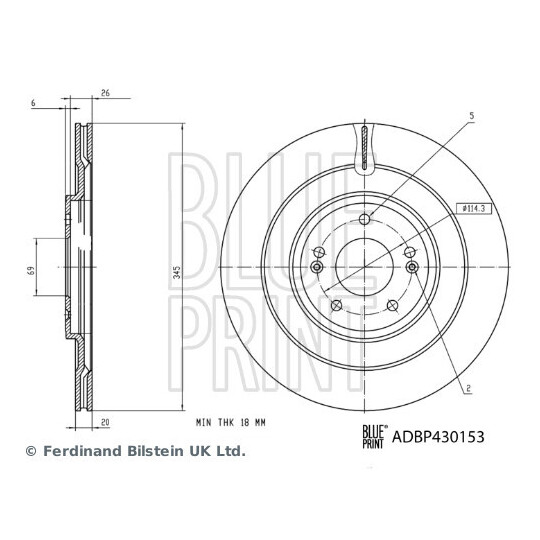 ADBP430153 - Bromsskiva 