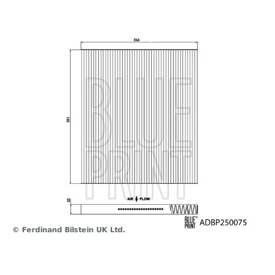 ADBP250075 - Filter, salongiõhk 