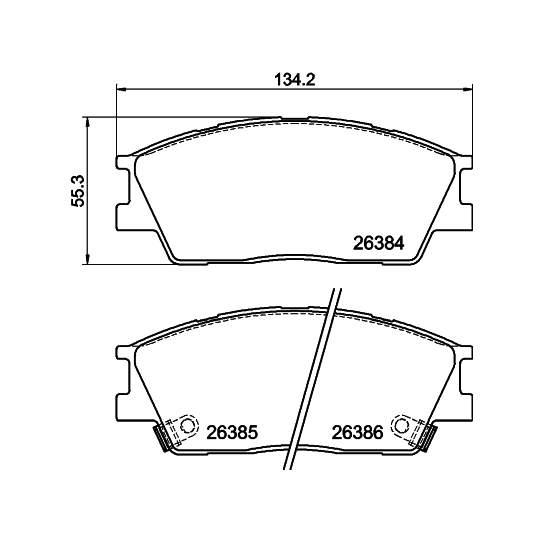 MDB3472 - Brake Pad Set, disc brake 