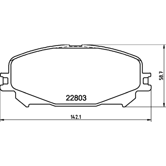 MDB3443 - Brake Pad Set, disc brake 