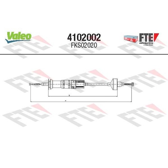 4102002 - Cable Pull, clutch control 