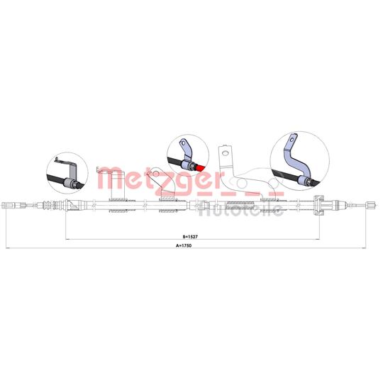 1.KI017 - Cable, parking brake 