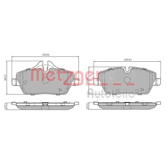 1170926 - Brake Pad Set, disc brake 