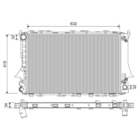 701273 - Radiator, engine cooling 