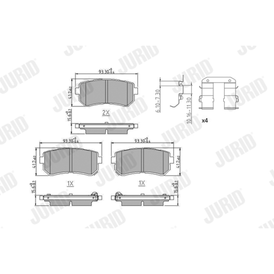 573830J - Brake Pad Set, disc brake 