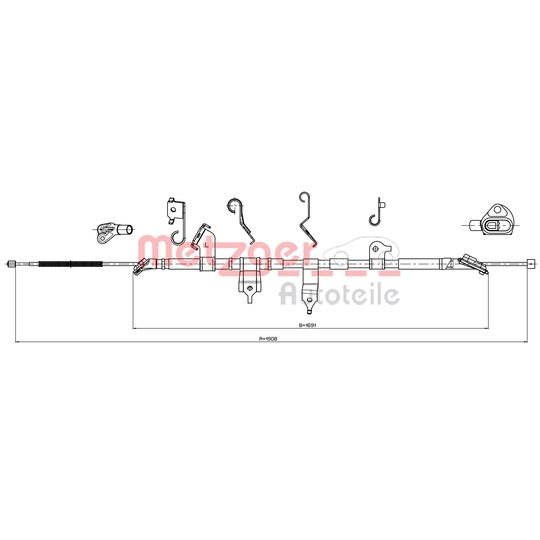 17.1569 - Cable, parking brake 