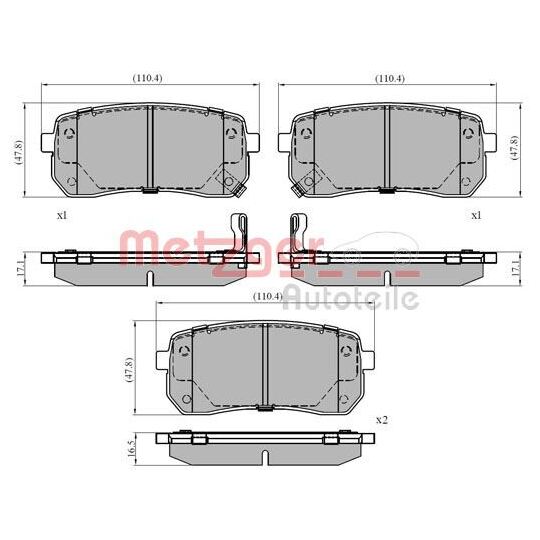 1170866 - Brake Pad Set, disc brake 