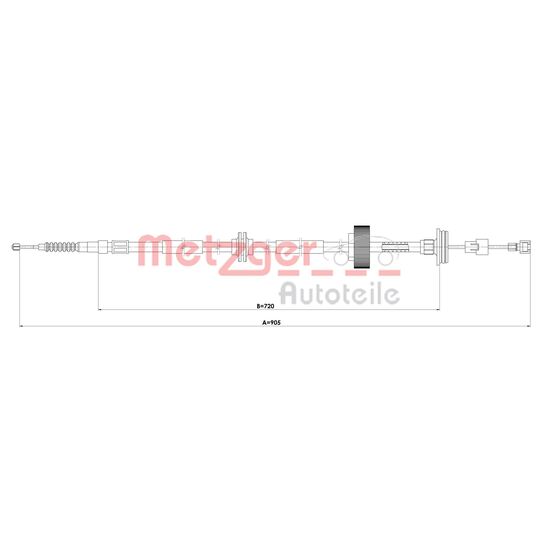 1E.BW007 - Cable, parking brake 