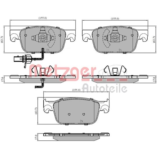 1170910 - Brake Pad Set, disc brake 