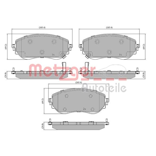 1170936 - Brake Pad Set, disc brake 