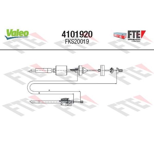 4101920 - Cable Pull, clutch control 