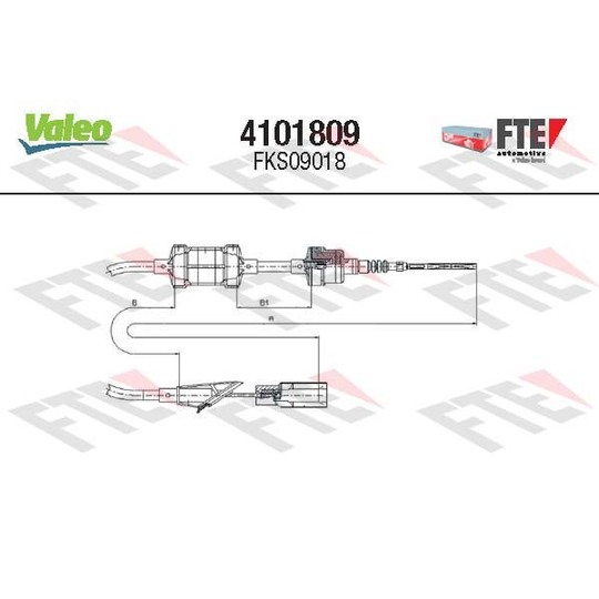 4101809 - Cable Pull, clutch control 