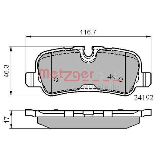 1170877 - Brake Pad Set, disc brake 