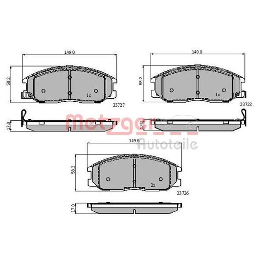 1170865 - Brake Pad Set, disc brake 