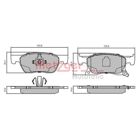 1170857 - Brake Pad Set, disc brake 