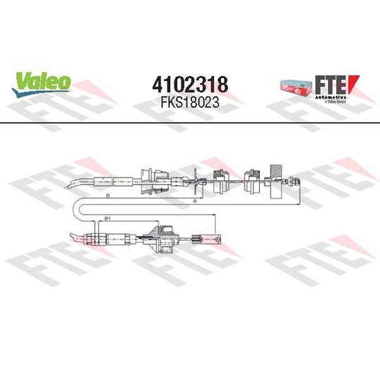 4102318 - Cable Pull, clutch control 