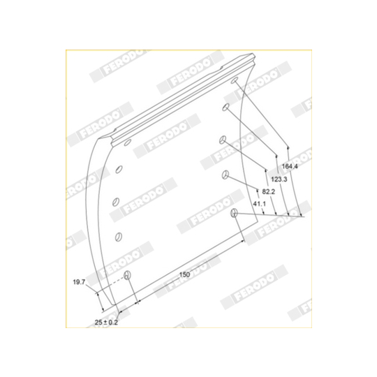 K19192.0-F3504 - Brake Lining Kit, drum brake 