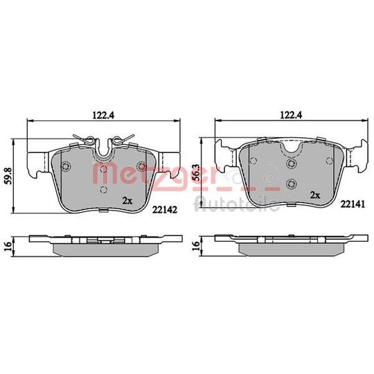 1170862 - Brake Pad Set, disc brake 