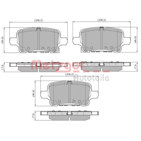 1170885 - Brake Pad Set, disc brake 