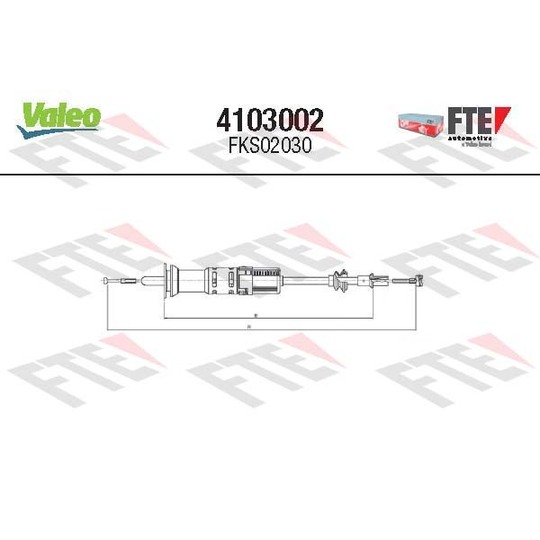 4103002 - Cable Pull, clutch control 