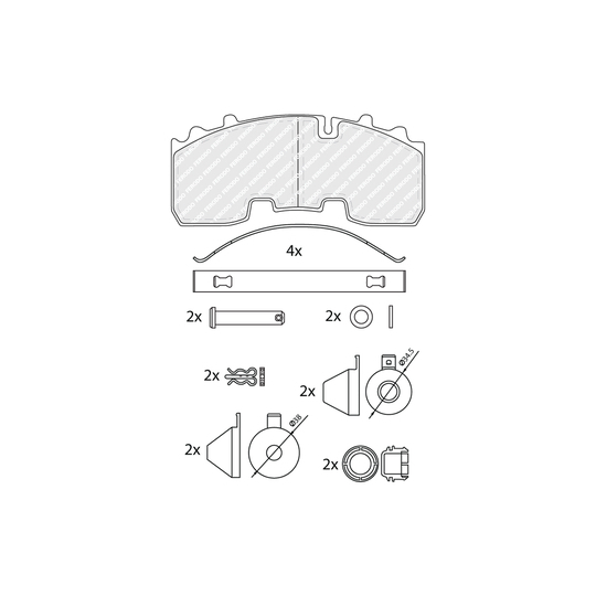 FCV4583B - Brake Pad Set, disc brake 