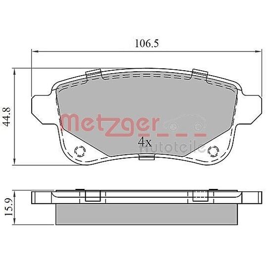 1170909 - Brake Pad Set, disc brake 