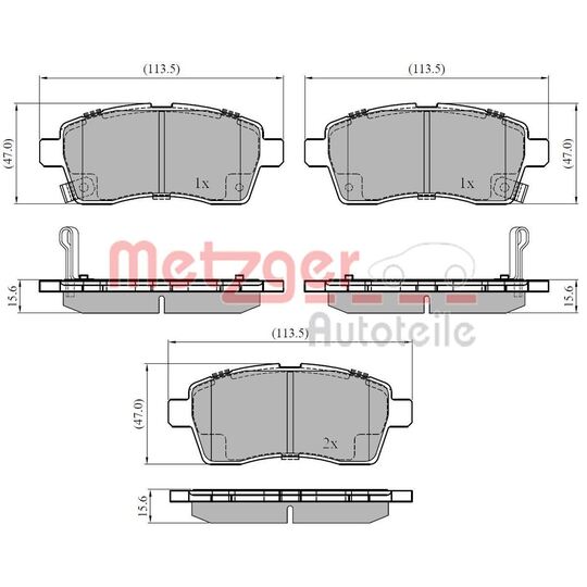 1170917 - Brake Pad Set, disc brake 