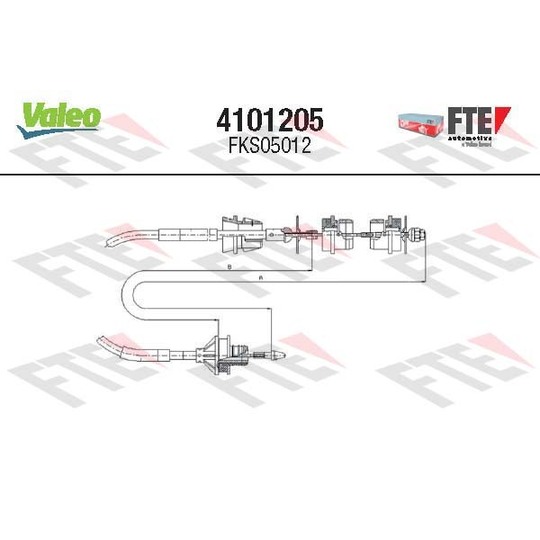 4101205 - Cable Pull, clutch control 