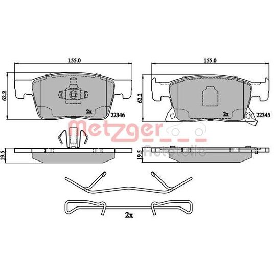 1170903 - Brake Pad Set, disc brake 