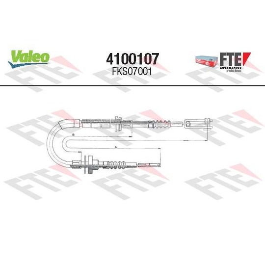 4100107 - Cable Pull, clutch control 