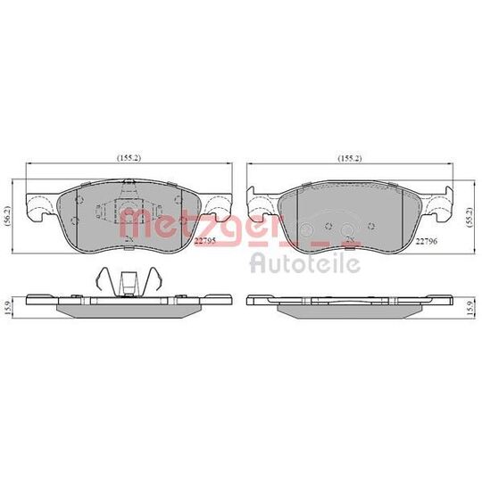 1170891 - Brake Pad Set, disc brake 