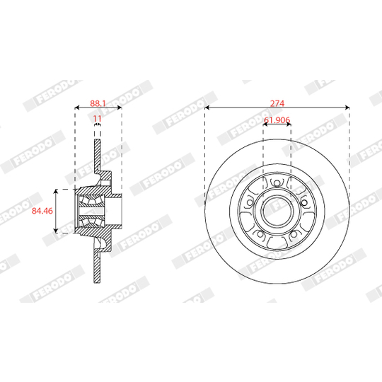 DDF1796 - Brake Disc 