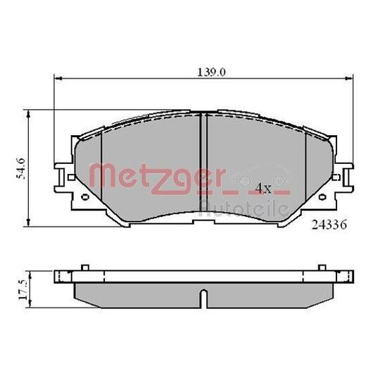 1170873 - Brake Pad Set, disc brake 