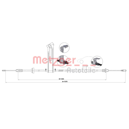 1.FO002 - Cable, parking brake 