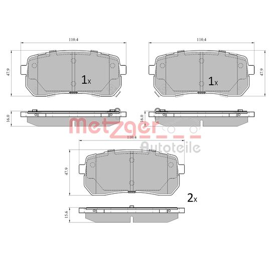 1170914 - Brake Pad Set, disc brake 