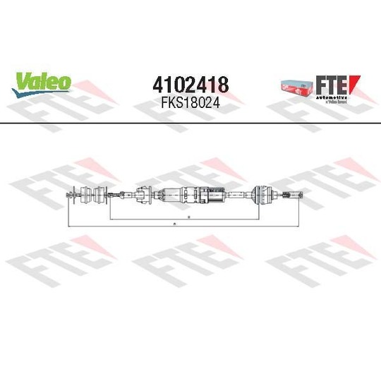 4102418 - Cable Pull, clutch control 